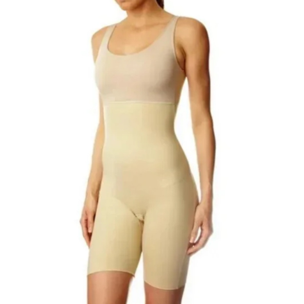 SPANX Tank MID THIGH BodySuit in Nude